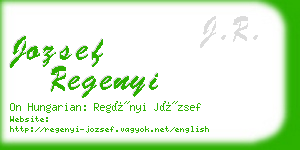 jozsef regenyi business card